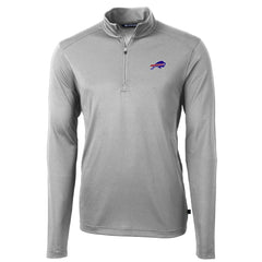 Buffalo Bills Cutter & Buck Virtue Eco Pique Recycled Quarter-Zip Pullover Jacket Gray