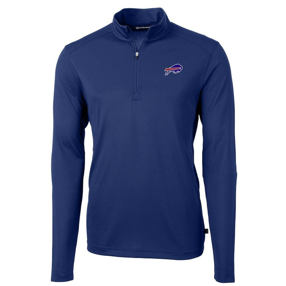 Buffalo Bills Cutter & Buck Virtue Eco Pique Recycled Quarter-Zip Pullover Jacket Royal