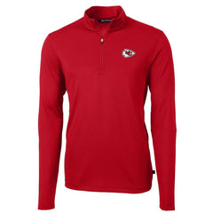 Kansas City Chiefs Cutter & Buck Virtue Eco Pique Recycled Quarter-Zip Pullover Jacket Red