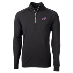 Buffalo Bills Cutter & Buck Big & Tall Adapt Eco Knit Quarter-Zip Pullover Jacket Black