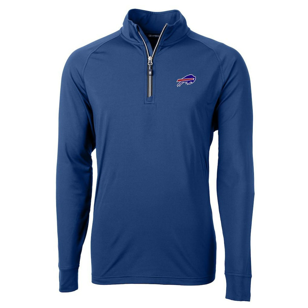 Buffalo Bills Cutter & Buck Big & Tall Adapt Eco Knit Quarter-Zip Pullover Jacket Royal