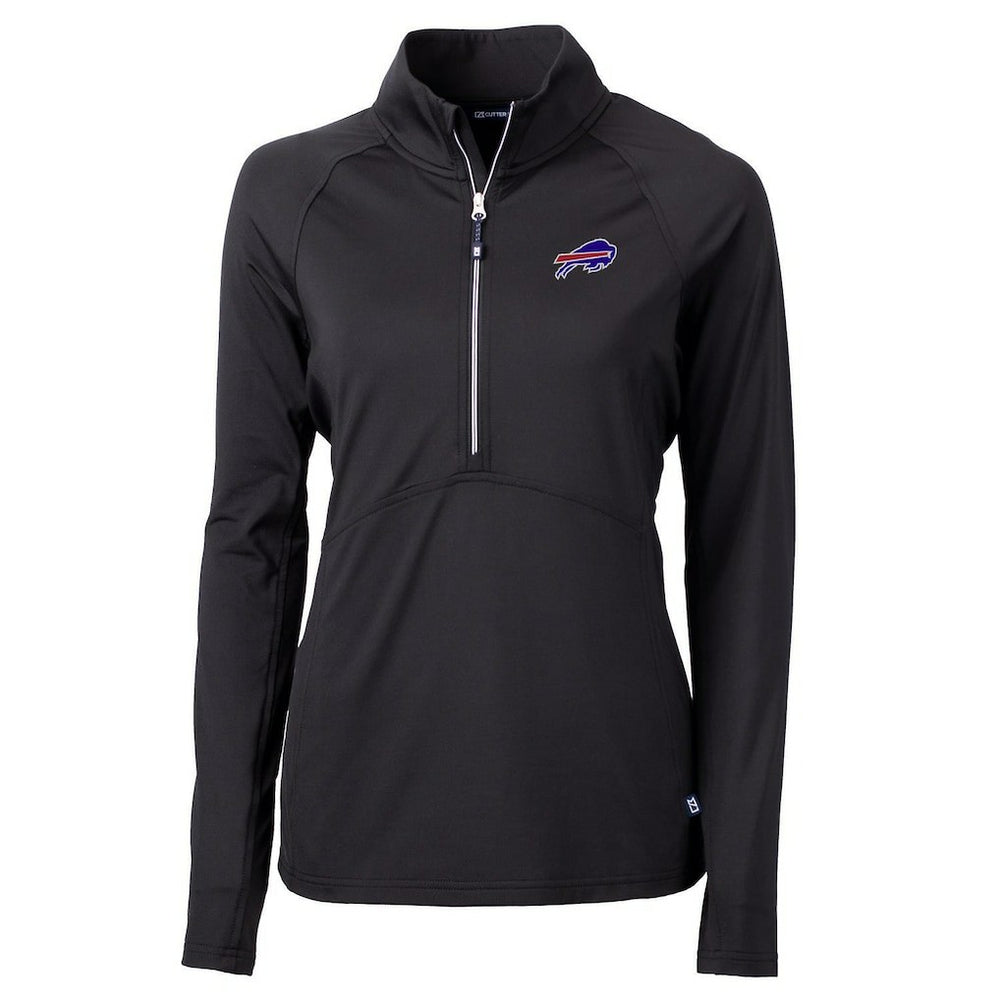 Buffalo Bills Cutter & Buck Women's Adapt Eco Knit Half-Zip Pullover Jacket Black