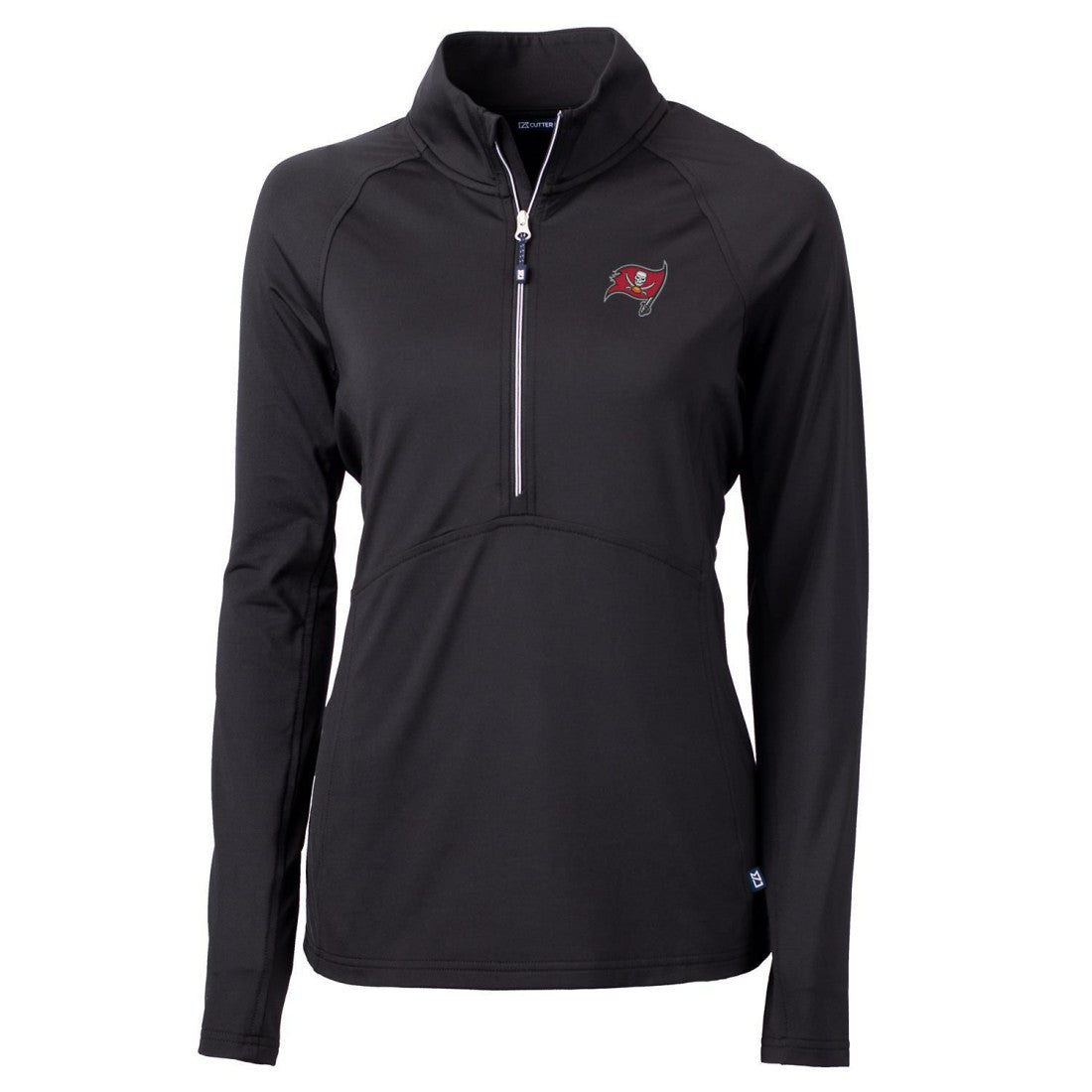 Tampa Bay Buccaneers Cutter & Buck Women's Adapt Eco Knit Half-Zip Pullover Jacket Black
