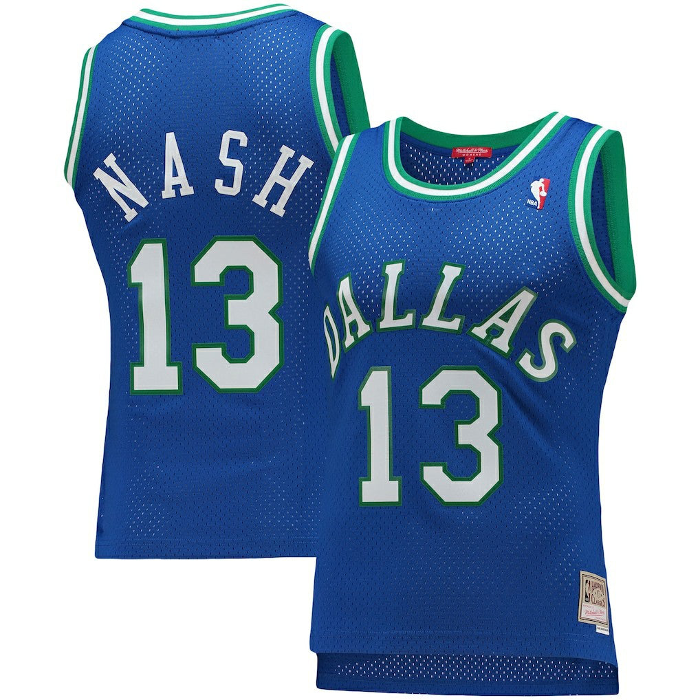 Steve Nash Dallas Mavericks Women's 1998/99 Hardwood Classics Swingman Jersey Blue