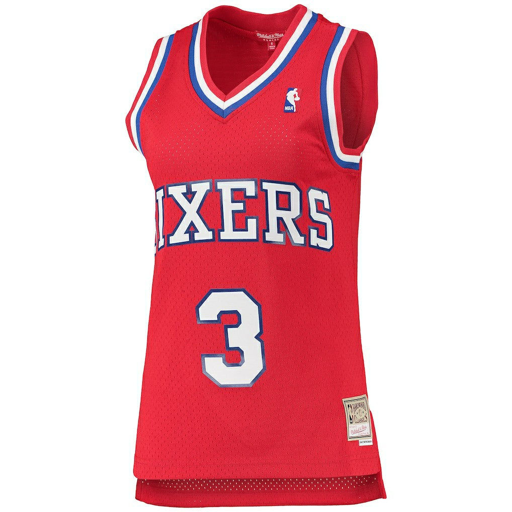 Allen Iverson Philadelphia 76ers Women's 2002/03 Hardwood Classics Swingman Jersey Red