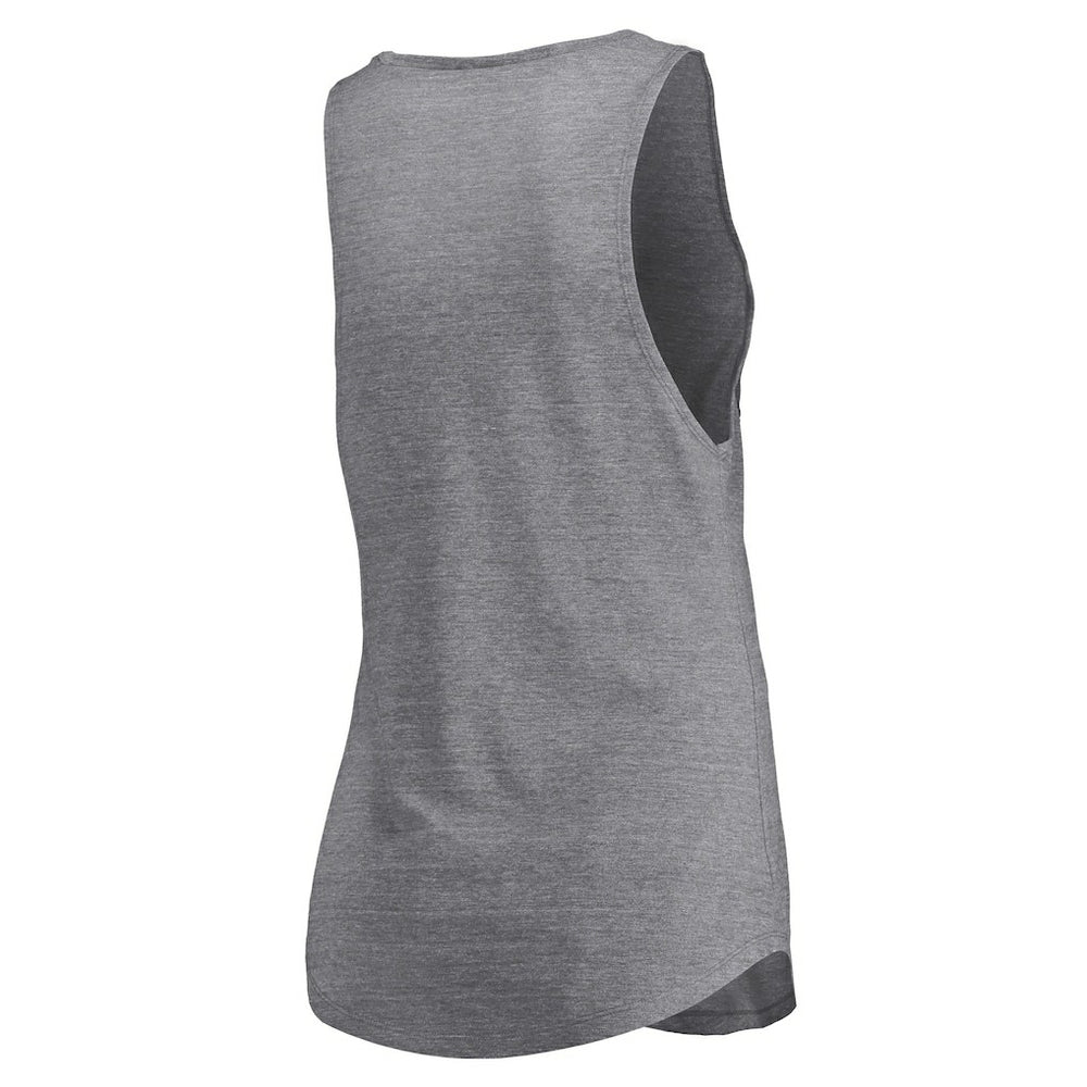 Dallas Mavericks Women's Quality Time Open Scoop Neck Tri-Blend Tank Top Heathered Gray