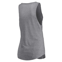 Dallas Mavericks Women's Quality Time Open Scoop Neck Tri-Blend Tank Top Heathered Gray