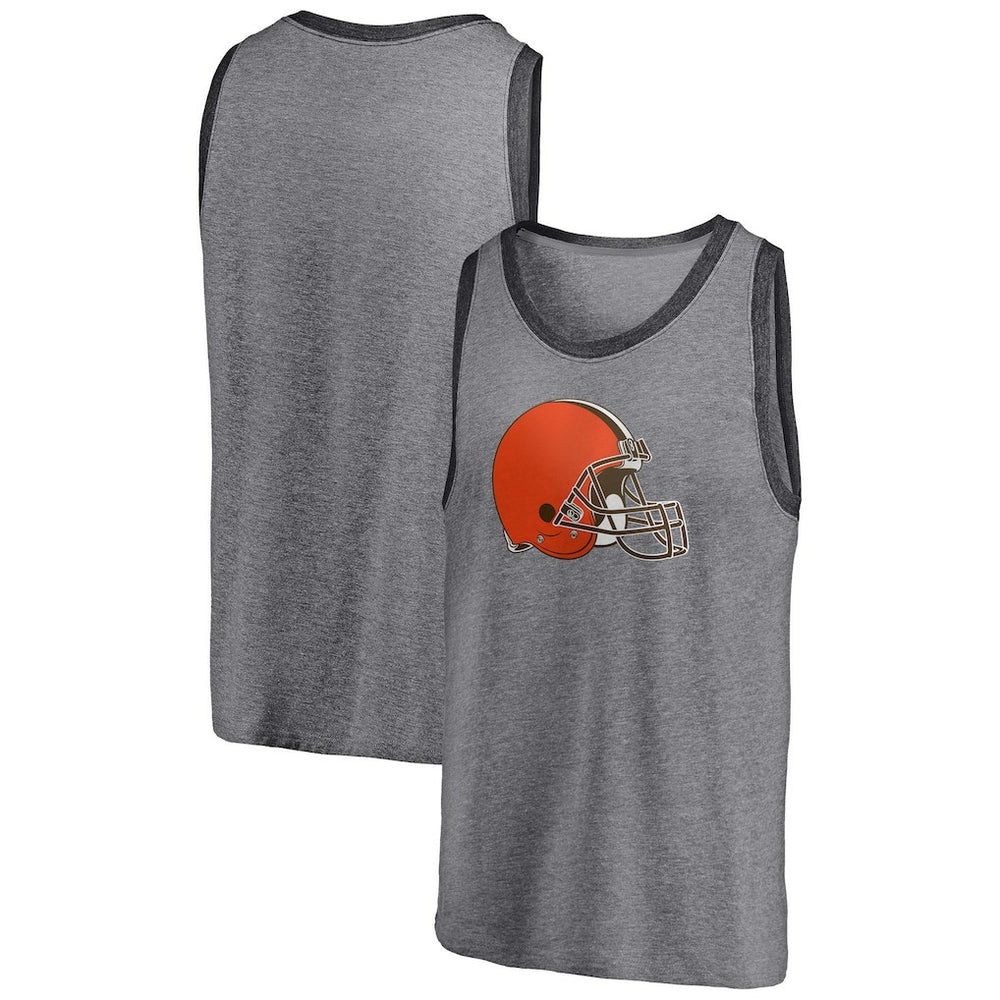 Cleveland Browns Famous Tri-Blend Tank Top Heathered Gray/Heathered Charcoal