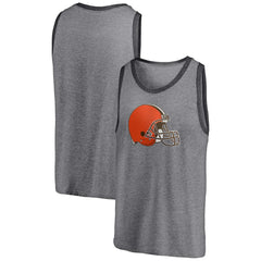 Cleveland Browns Famous Tri-Blend Tank Top Heathered Gray/Heathered Charcoal