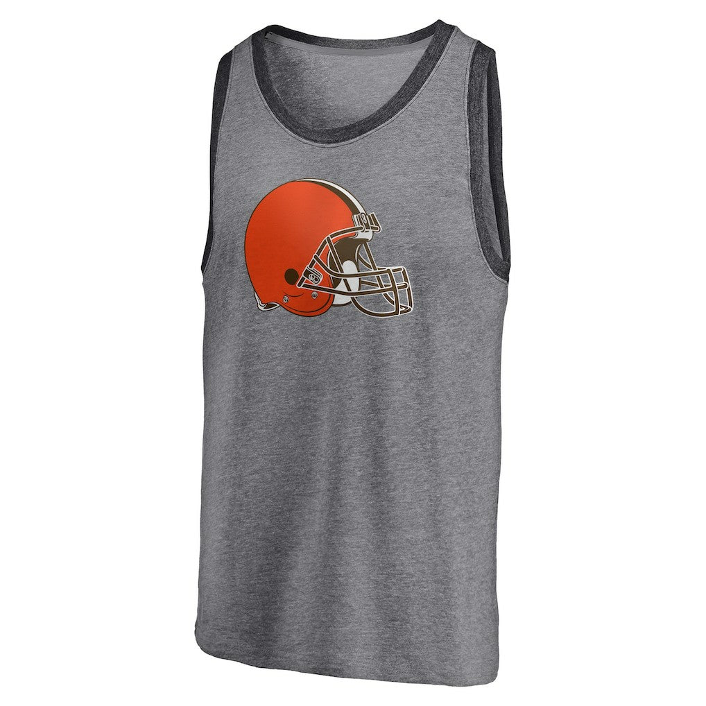 Cleveland Browns Famous Tri-Blend Tank Top Heathered Gray/Heathered Charcoal