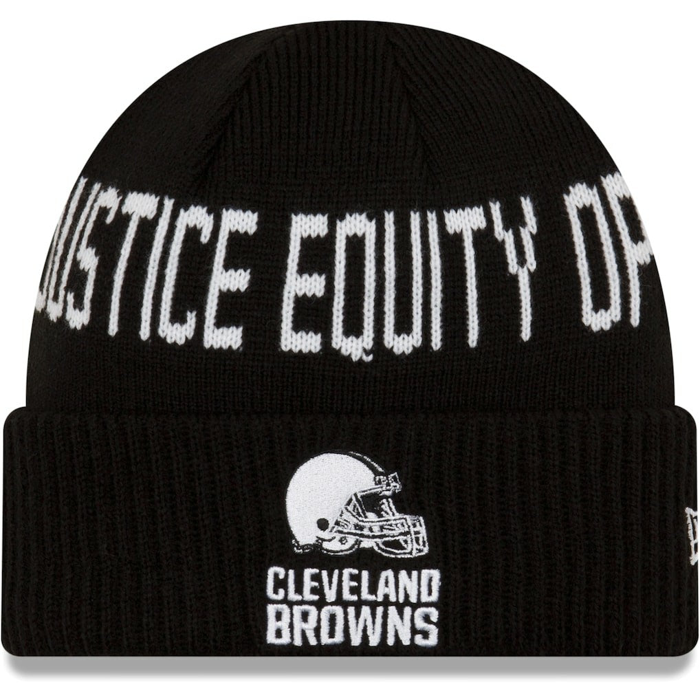 Cleveland Browns New Era Team Social Justice Cuffed Knit Hat Black