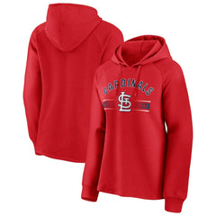 St. Louis Cardinals Fanatics Women's Perfect Play Raglan Pullover Hoodie - Red Hoodies