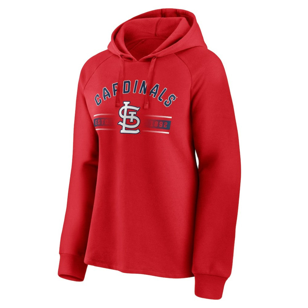 St. Louis Cardinals Fanatics Women's Perfect Play Raglan Pullover Hoodie - Red Hoodies