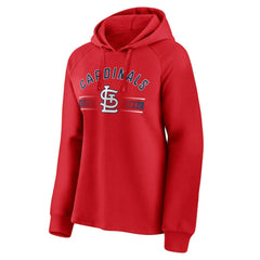 St. Louis Cardinals Fanatics Women's Perfect Play Raglan Pullover Hoodie - Red Hoodies