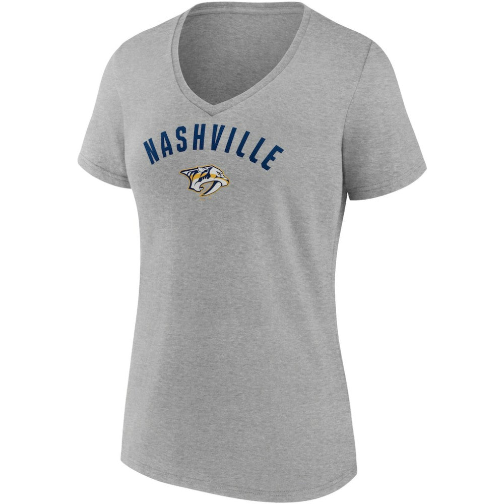 NHL Nashville Predators Fanatics Women's 2-Pack V-Neck T-Shirt Set - Gold/Heathered Gray