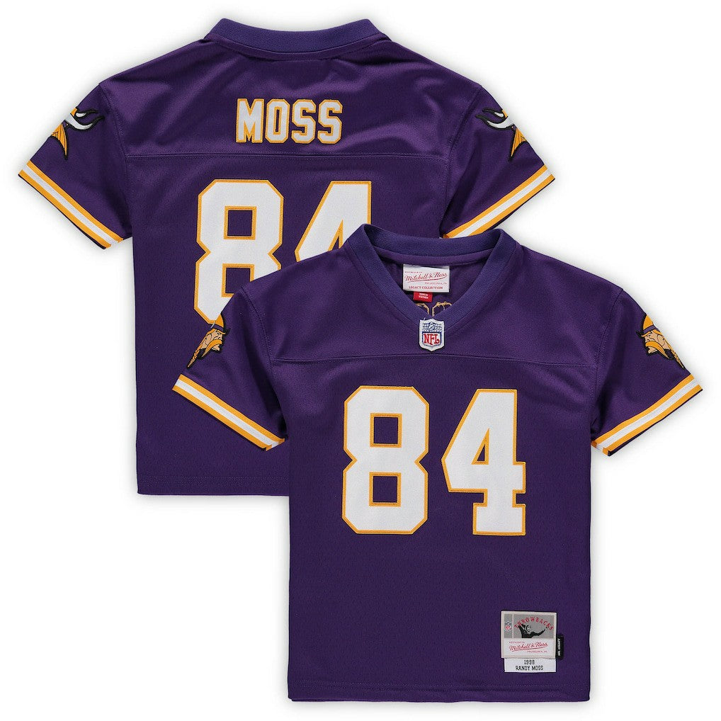 NFL Randy Moss Minnesota Vikings Male Preschool 1998 Retired Legacy Jersey - Purple for sale