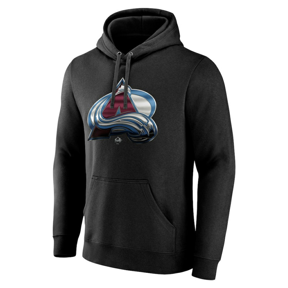 NHL,Custom Colorado Avalanche Personalized Midnight Mascot Logo Pullover Hoodie - Black