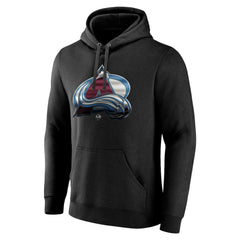 NHL,Custom Colorado Avalanche Personalized Midnight Mascot Logo Pullover Hoodie - Black