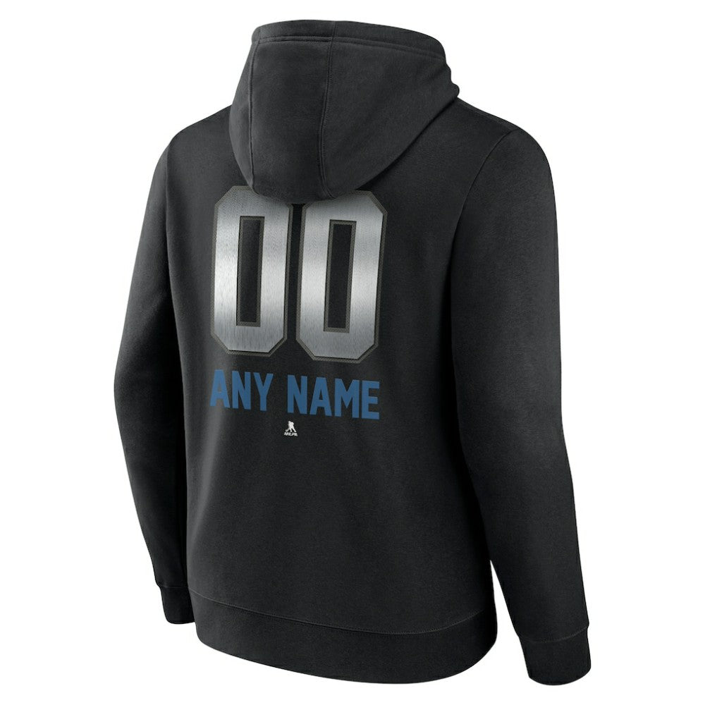 NHL,Custom Colorado Avalanche Personalized Midnight Mascot Logo Pullover Hoodie - Black
