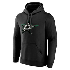 NHL,Custom Dallas Stars Personalized Midnight Mascot Logo Pullover Hoodie - Black