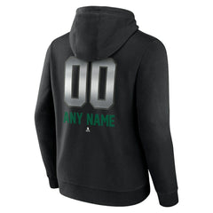 NHL,Custom Dallas Stars Personalized Midnight Mascot Logo Pullover Hoodie - Black