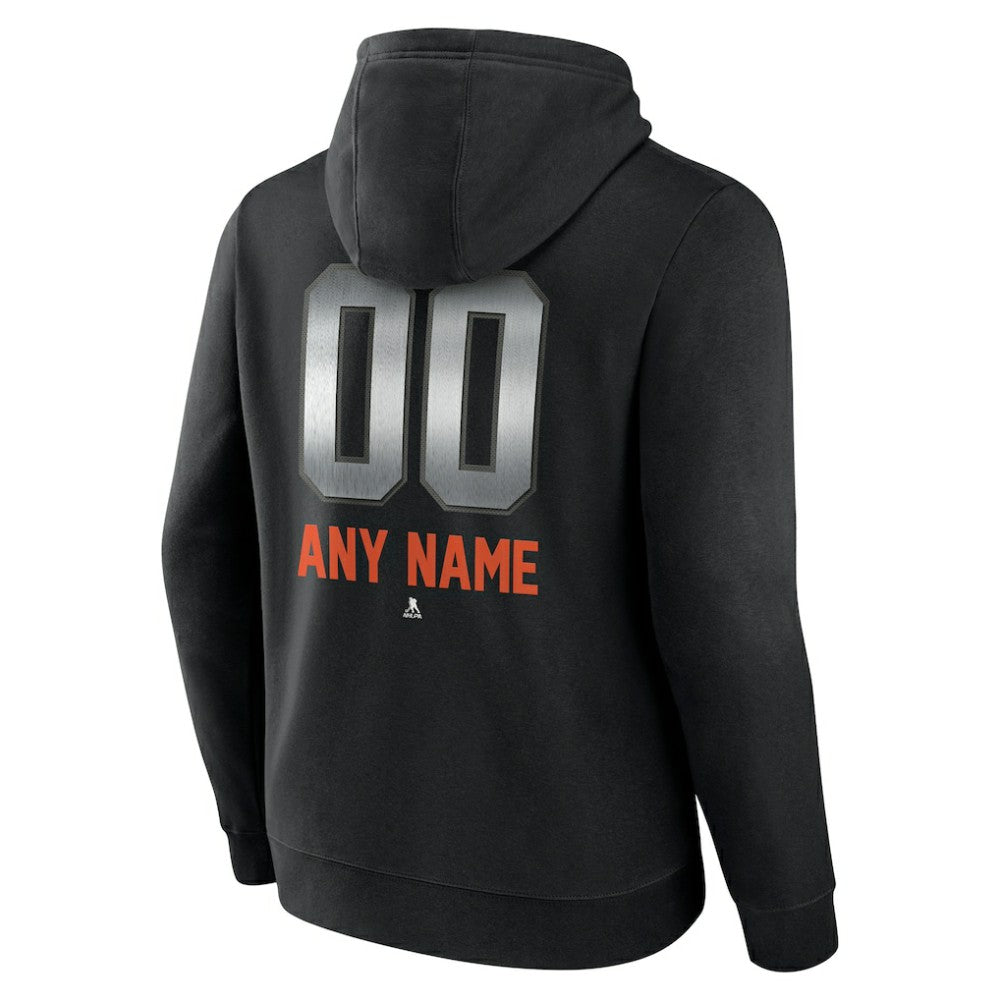 NHL,Custom Edmonton Oilers Personalized Midnight Mascot Logo Pullover Hoodie - Black