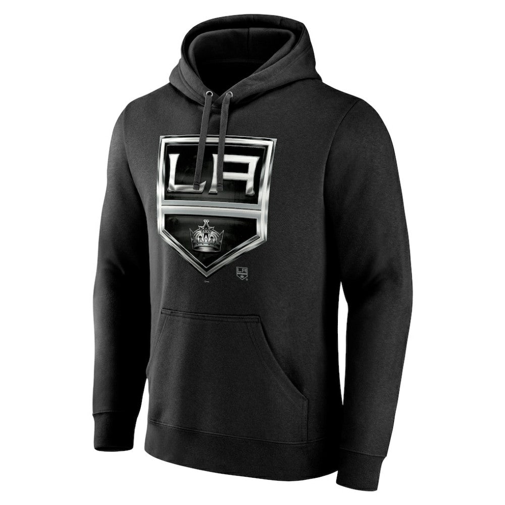 NHL,Custom Los Angeles Kings Personalized Midnight Mascot Logo Pullover Hoodie - Black
