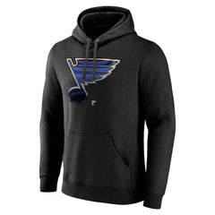 NHL,Custom St. Louis Blues Personalized Midnight Mascot Logo Pullover Hoodie - Black