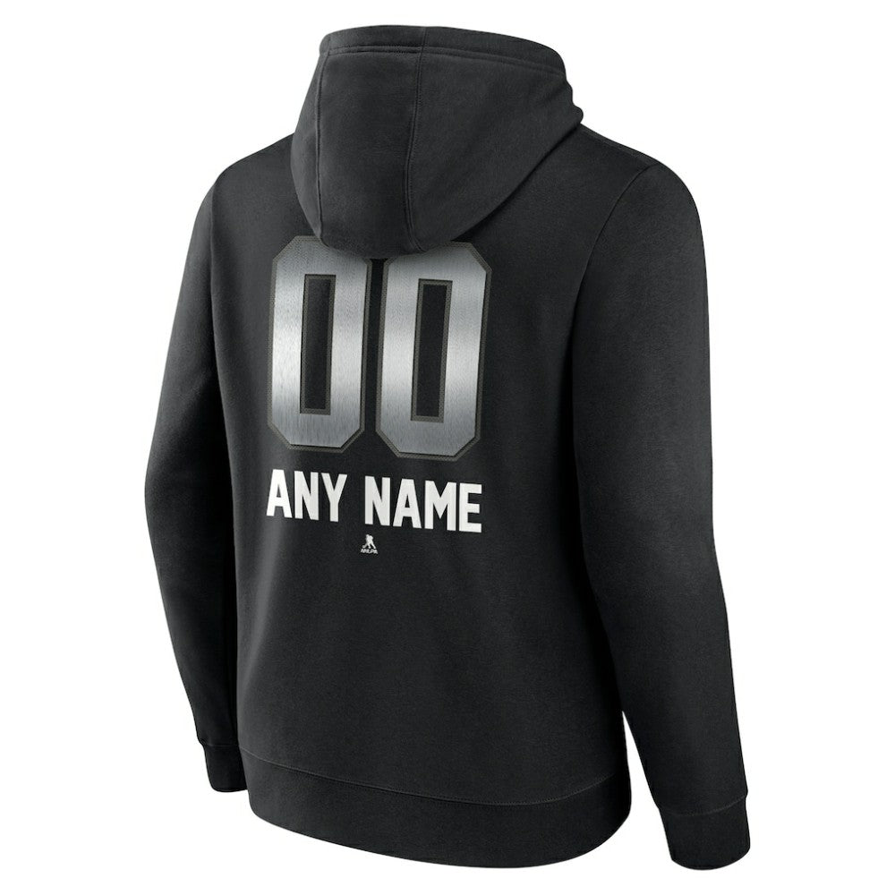 NHL,Custom Tampa Bay Lightning Personalized Midnight Mascot Logo Pullover Hoodie - Black