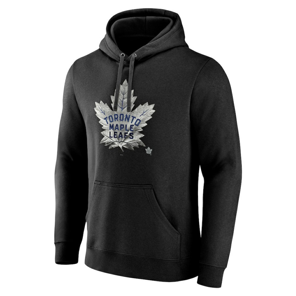 NHL,Custom Toronto Maple Leafs Personalized Midnight Mascot Logo Pullover Hoodie - Black