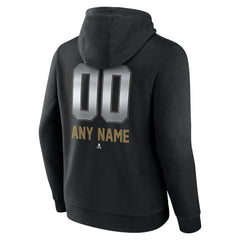 NHL,Custom Vegas Golden Knights Personalized Midnight Mascot Logo Pullover Hoodie - Black