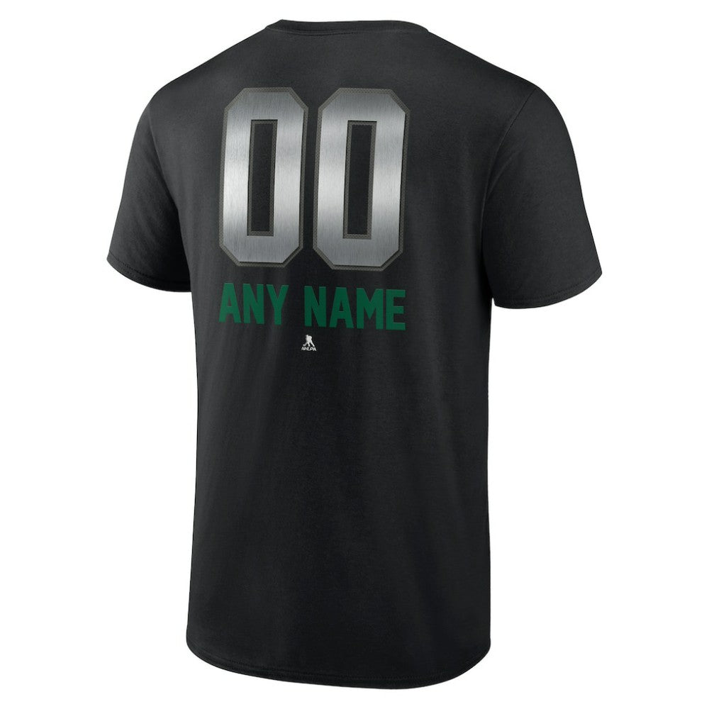 NHL,Custom Dallas Stars Personalized Midnight Mascot Logo T-Shirt - Black
