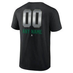NHL,Custom Dallas Stars Personalized Midnight Mascot Logo T-Shirt - Black
