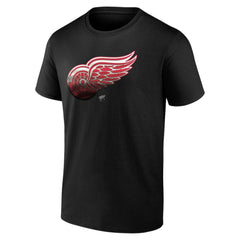 NHL,Custom Detroit Red Wings Personalized Midnight Mascot Logo T-Shirt - Black