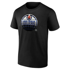 NHL,Custom Edmonton Oilers Personalized Midnight Mascot Logo T-Shirt - Black