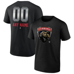 NHL,Custom Florida Panthers Personalized Midnight Mascot Logo T-Shirt - Black