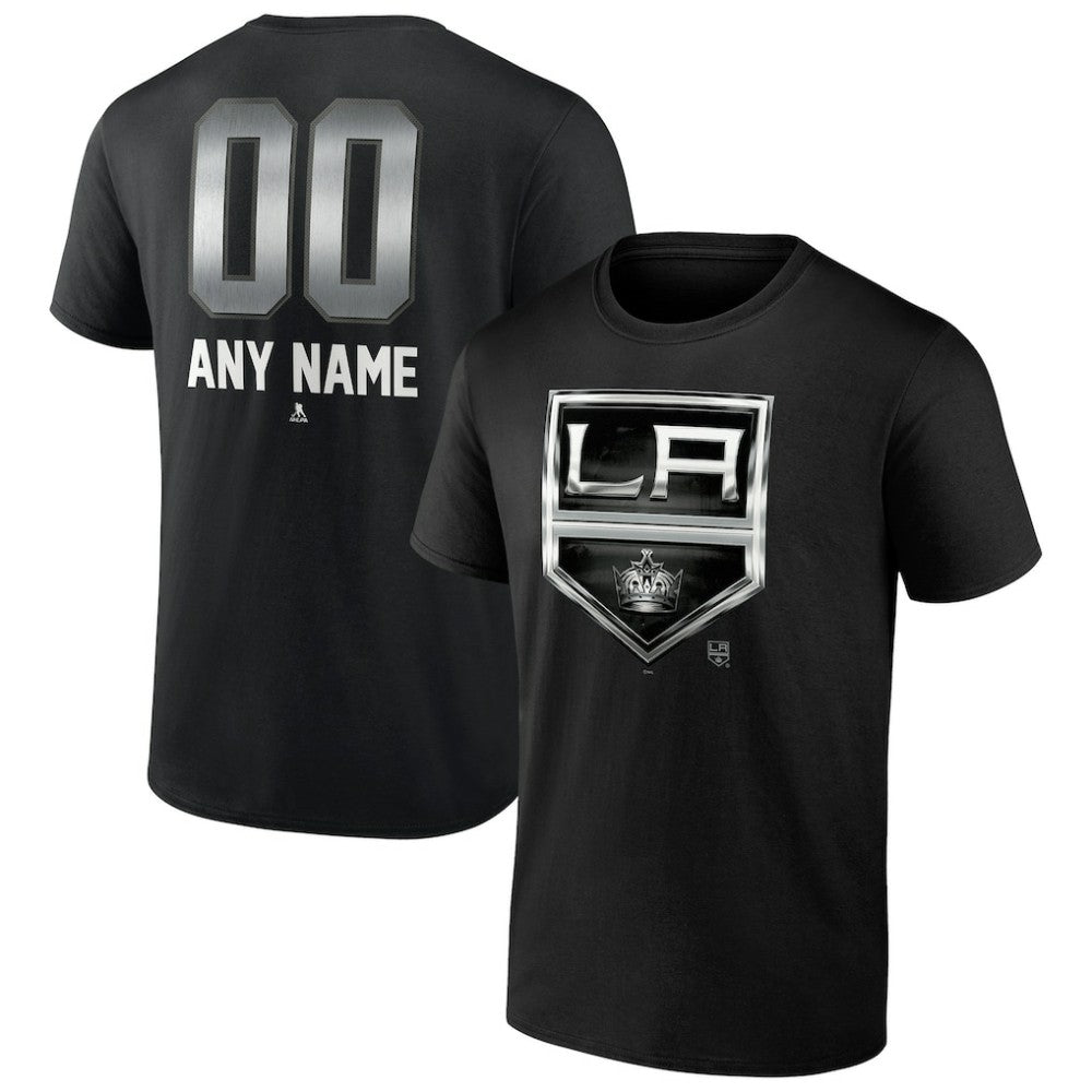 NHL,Custom Los Angeles Kings Personalized Midnight Mascot Logo T-Shirt - Black