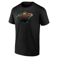 NHL,Custom Minnesota Wild Personalized Midnight Mascot Logo T-Shirt - Black
