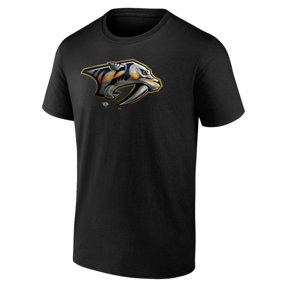 NHL,Custom Nashville Predators Personalized Midnight Mascot Logo T-Shirt - Black