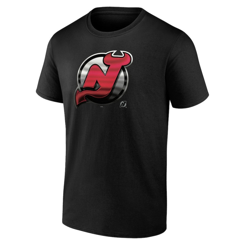 NHL,Custom New Jersey Devils Personalized Midnight Mascot Logo T-Shirt - Black
