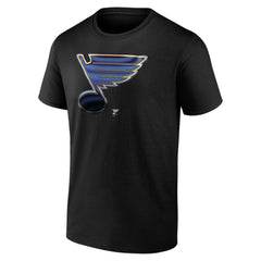 NHL,Custom St. Louis Blues Personalized Midnight Mascot Logo T-Shirt - Black