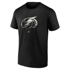 NHL,Custom Tampa Bay Lightning Personalized Midnight Mascot Logo T-Shirt - Black