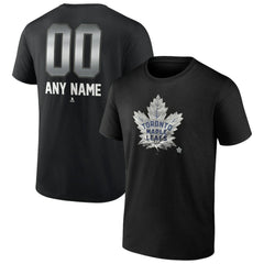 NHL,Custom Toronto Maple Leafs Personalized Midnight Mascot Logo T-Shirt - Black