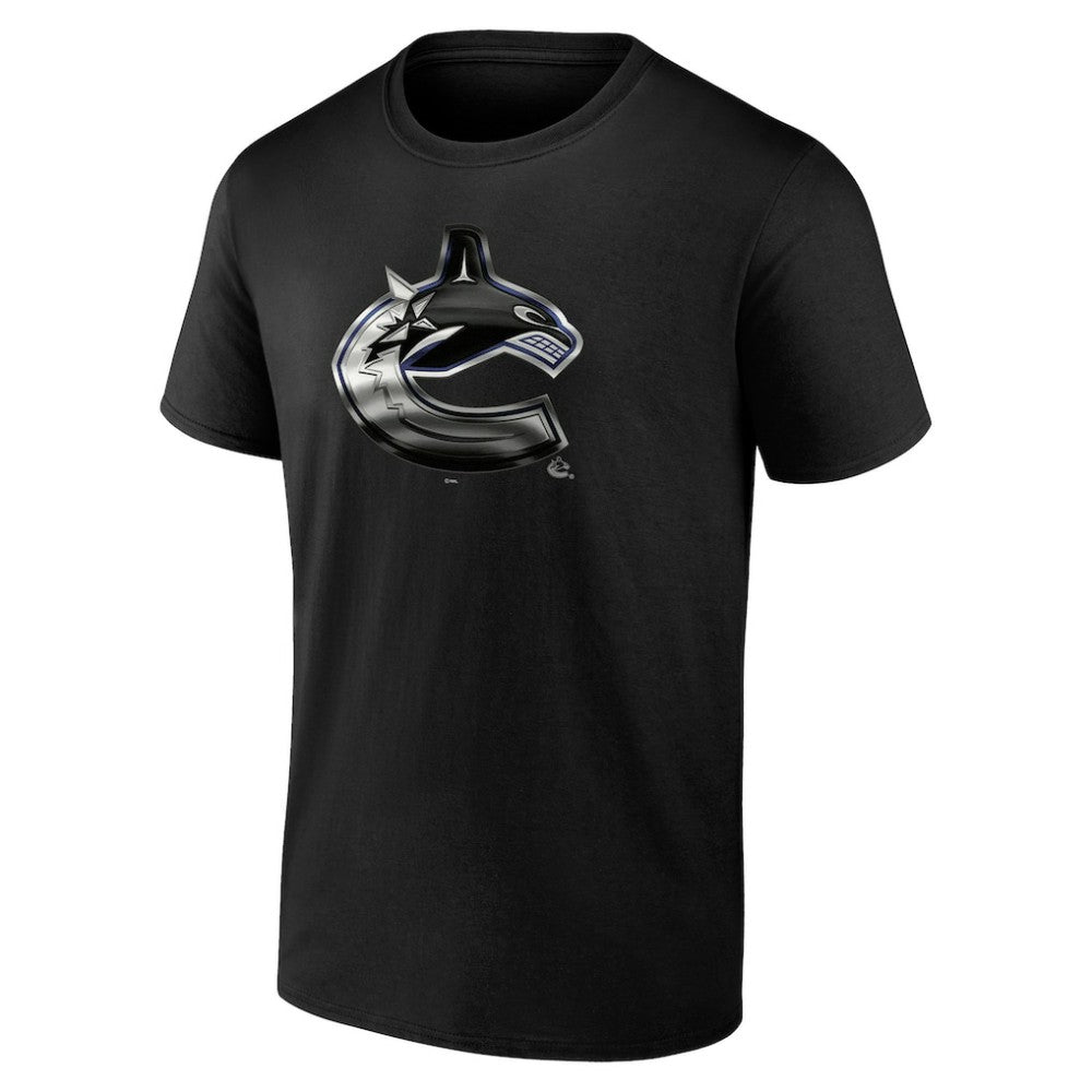 NHL,Custom Vancouver Canucks Personalized Midnight Mascot Logo T-Shirt - Black