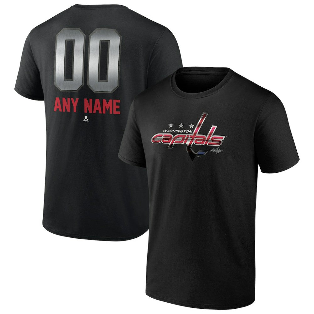 NHL,Custom Washington Capitals Personalized Midnight Mascot Logo T-Shirt - Black
