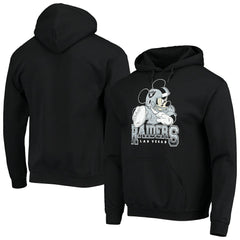 Las Vegas Raiders Junk Food Disney Mickey Quarterback Pullover Hoodie Black