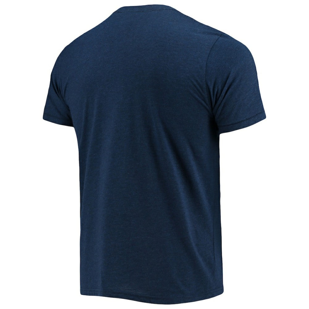 Atlanta Braves Homage Hand-Drawn Logo Tri-Blend T-Shirt - Navy T-shirts