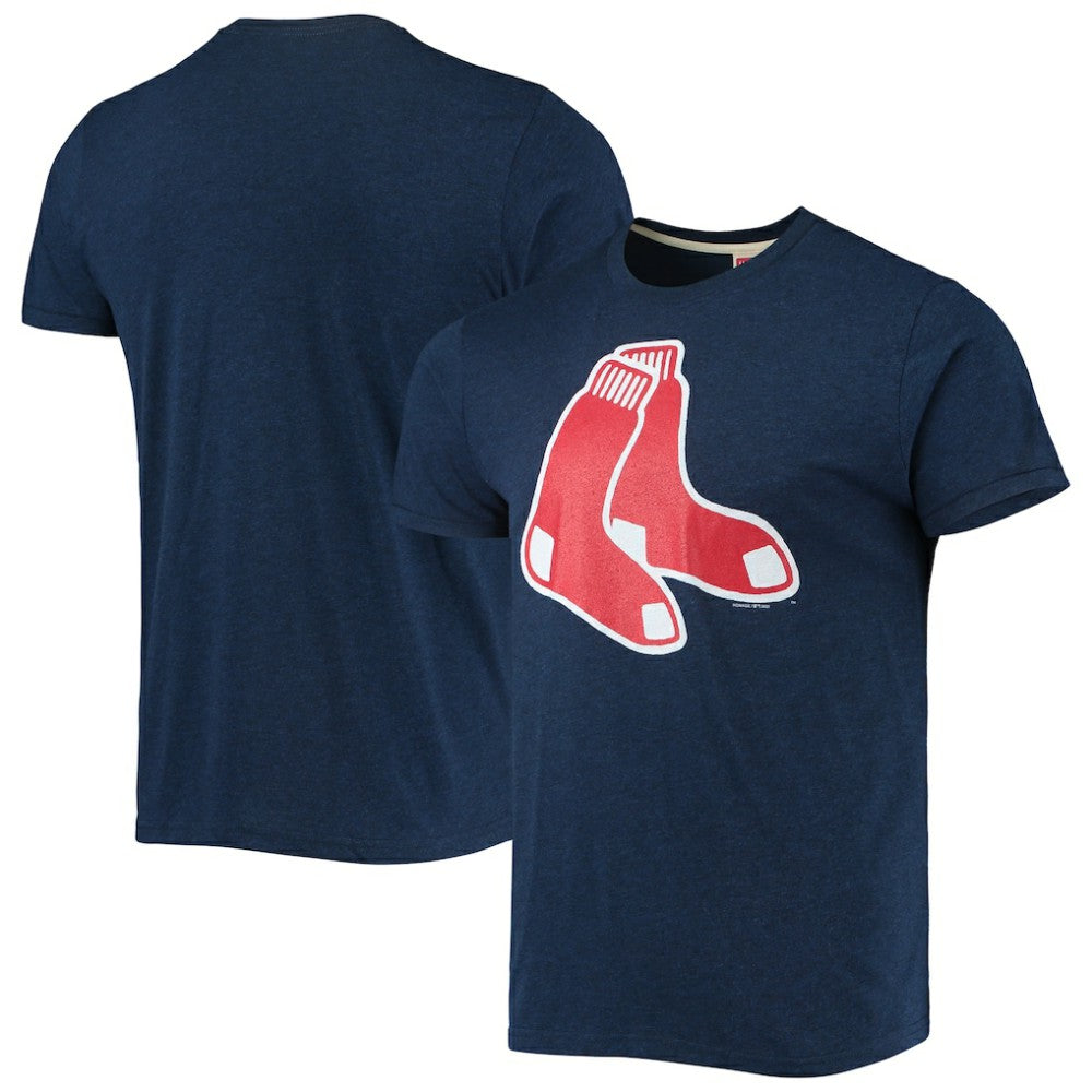 Boston Red Sox Homage Hand-Drawn Logo Tri-Blend T-Shirt - Navy T-shirts