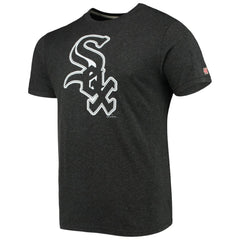 Chicago White Sox Homage Hand-Drawn Logo Tri-Blend T-Shirt - Heather Black T-shirts