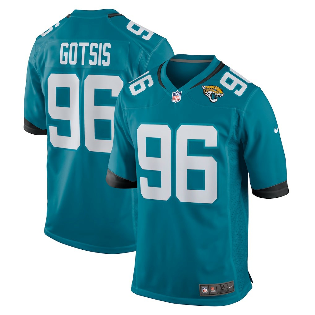 Adam Gotsis Jacksonville Jaguars Game Jersey Teal